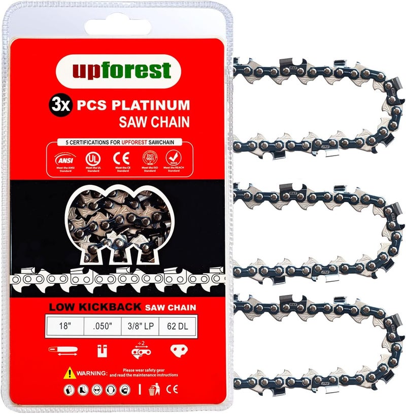 UPFOREST 18 Inch Chainsaw Chain for DEWALT DCCS672 / DCCS672X1 / DCCS672B 60V Chainsaw, 18" Replacement Chain for DEWALT DCCS600 Chainsaw (91EOPX62) - Image 1
